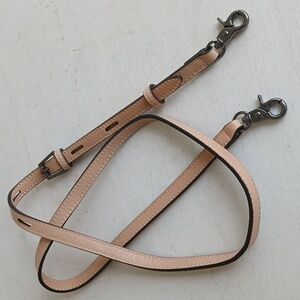 Crossbody Strap Tan With Gunmetal Or Dark Silver